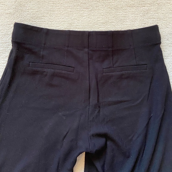 Loft black elastic waist wide leg capris pants - Picture 4 of 7